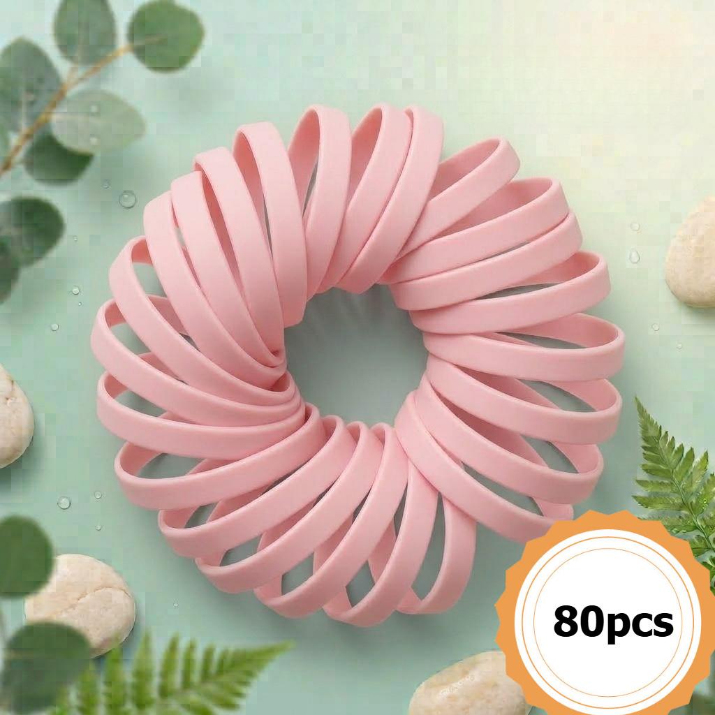 80pcs Custom Laser-Engravable Silicone Wristband Set